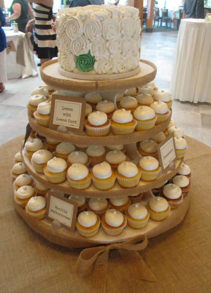 Burlap Cupcake Stand