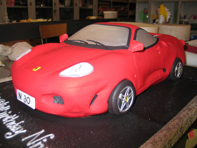 Car Shaped Birthday Cake