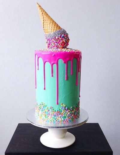 Cute Birthday Cakes with Ice Cream Cone