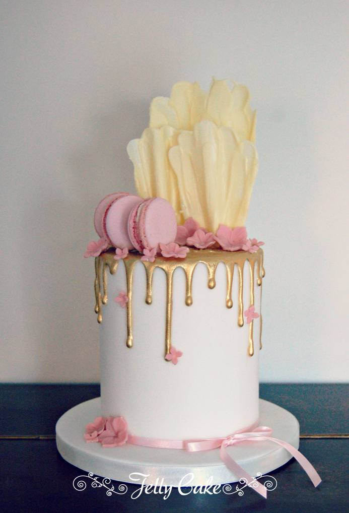 Drip Gold Birthday Cake