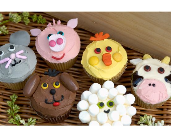 Farm Animal Cupcakes Easy