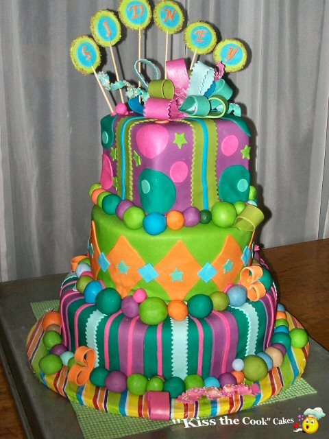 12 Photos of Colorful Fondant Birthday Cakes