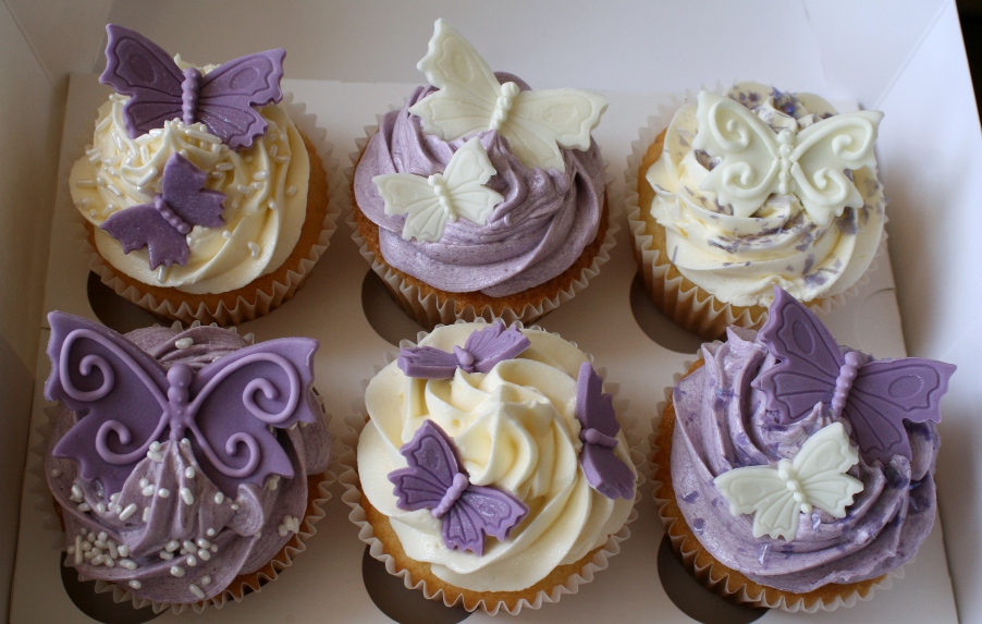 Lavender Wedding Cupcakes