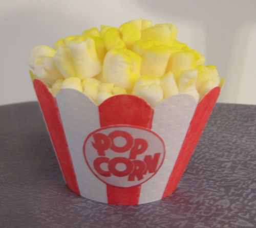 Mini Marshmallow Popcorn Cupcakes