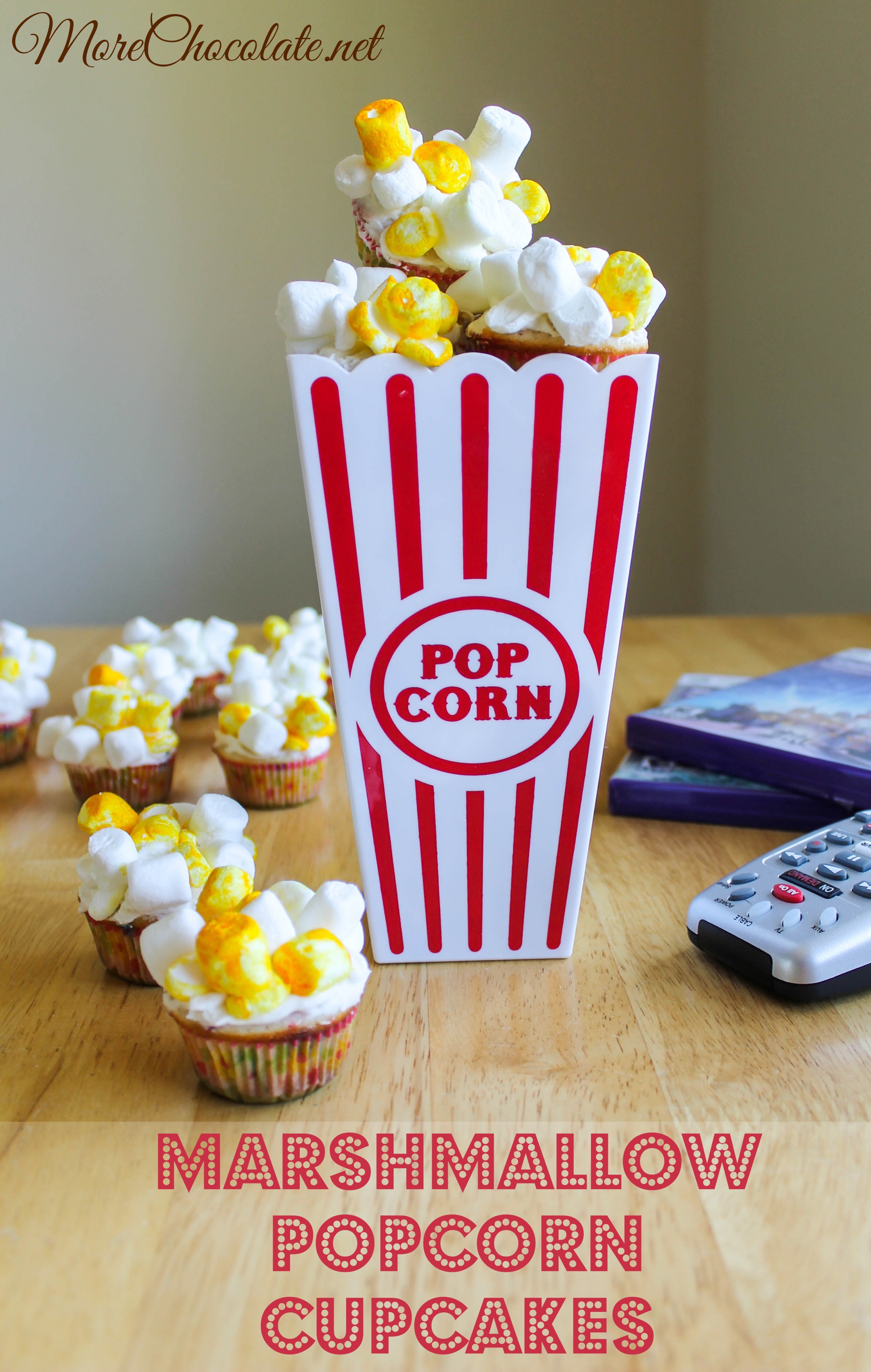 Mini Marshmallow Popcorn Cupcakes