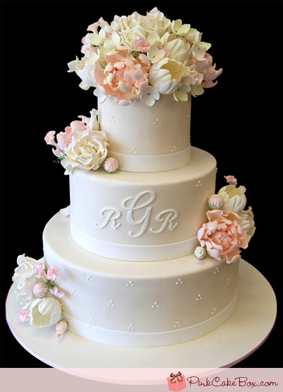 Monogrammed Wedding Cake