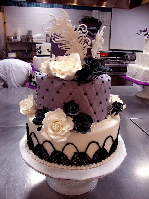 Old Hollywood Themed Wedding Cake