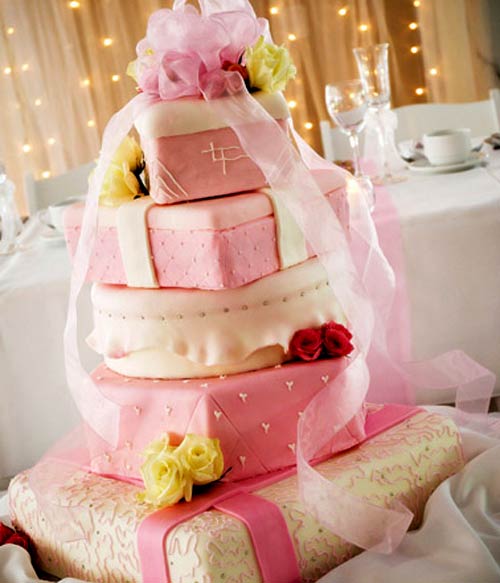 Pink Wedding Cake