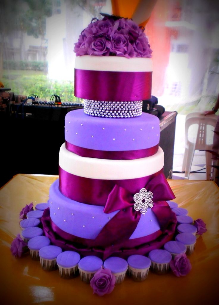 Purple Wedding Cake