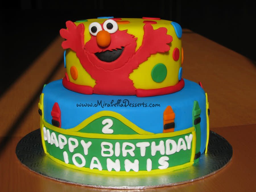 Sesame Street Elmo Birthday Cake
