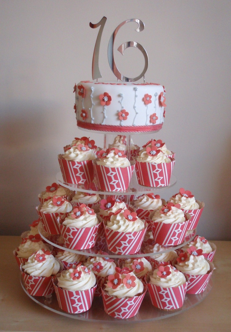 Sweet 16 Cupcake Tower