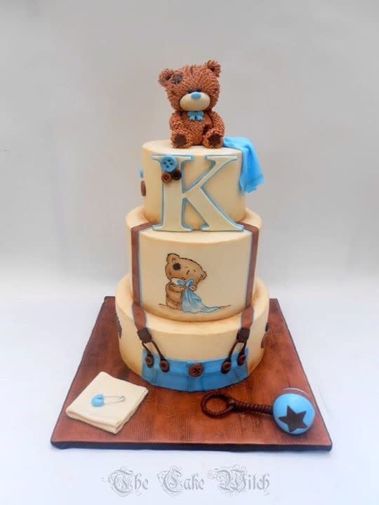 Teddy Bear Baby Shower Cake Boy