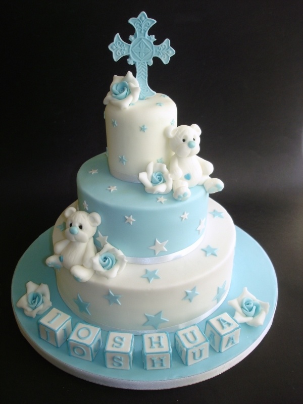 Teddy Bear Christening Cake