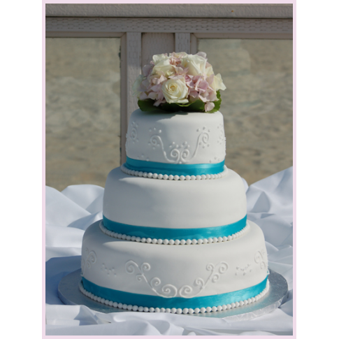 Turquoise Blue Wedding Cake