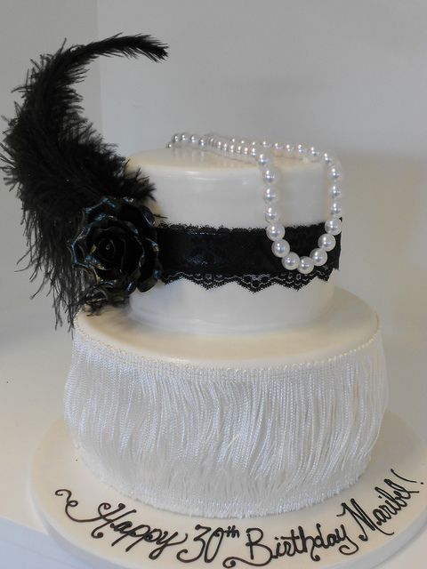 1920s Flapper Girl Birthday Cake