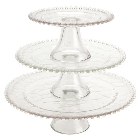 3 Tier Glass Cupcake Stand