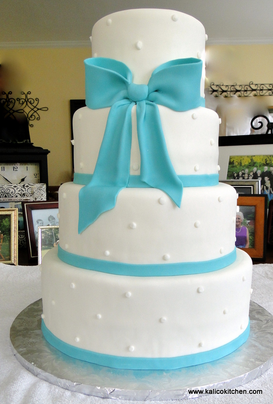 4 Tier Cake Tiffany Blue Wedding