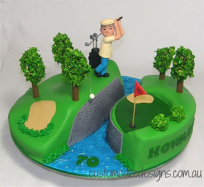 70th Birthday Golf Cake