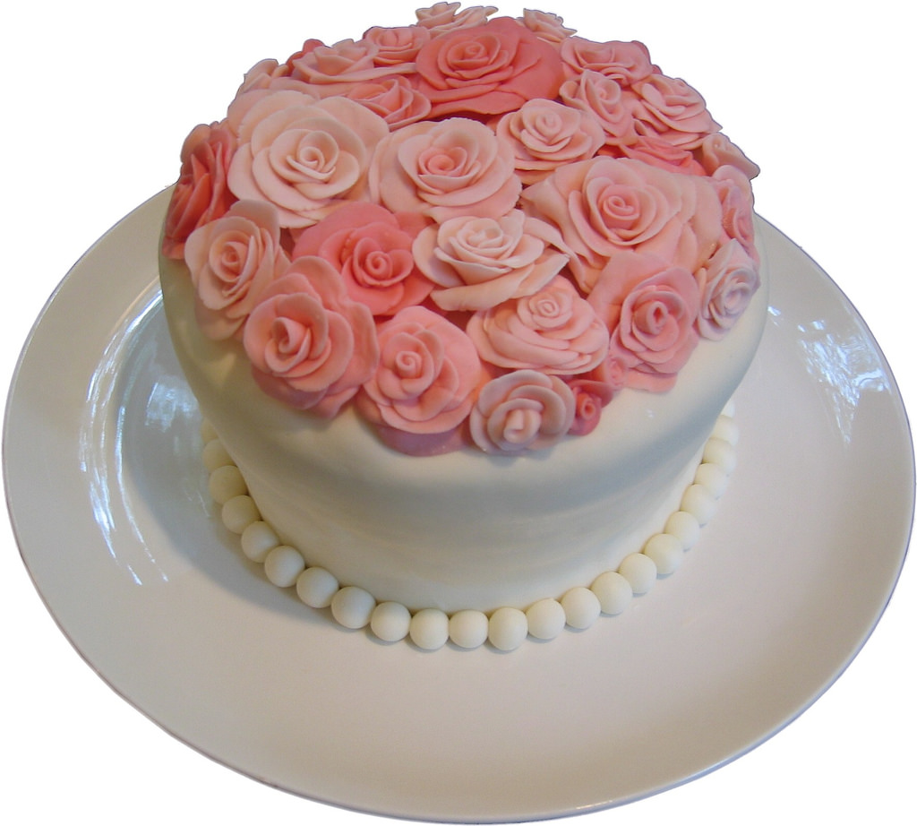 6 Photos of Roses Fondant Birthday Cakes