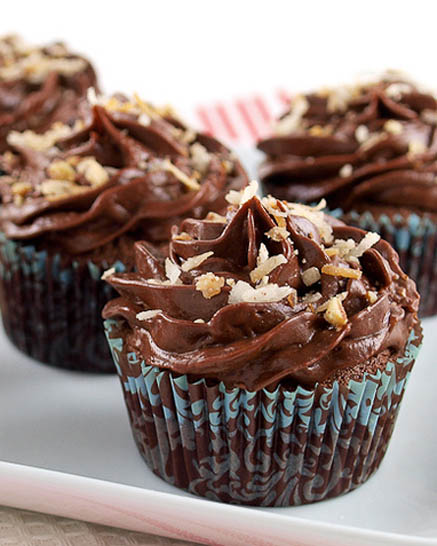 Chocolate Italian Cream Cupcakes