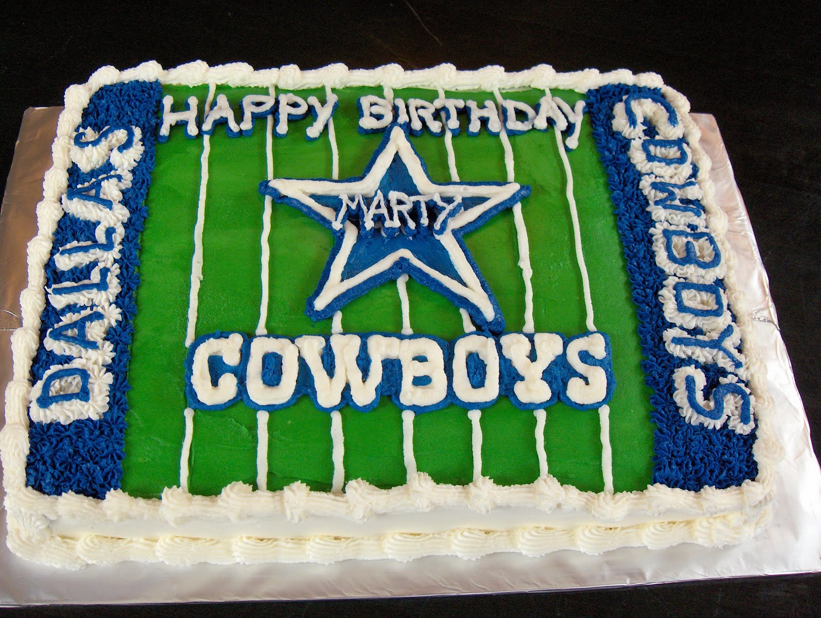 Dallas Cowboys Happy Birthday Cake