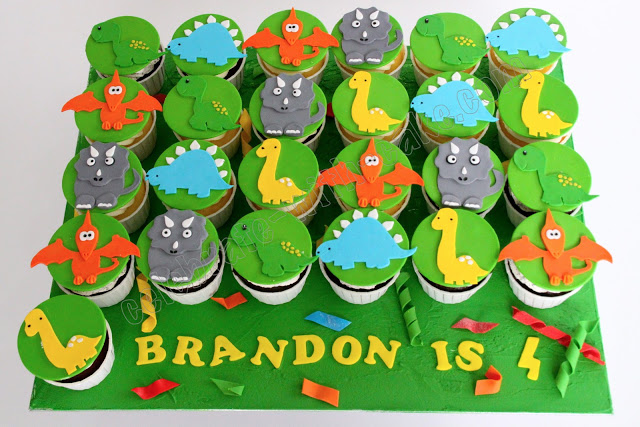 Dinosaur Birthday Cake Cupcakes