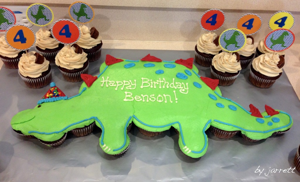 Dinosaur Cupcake Cake