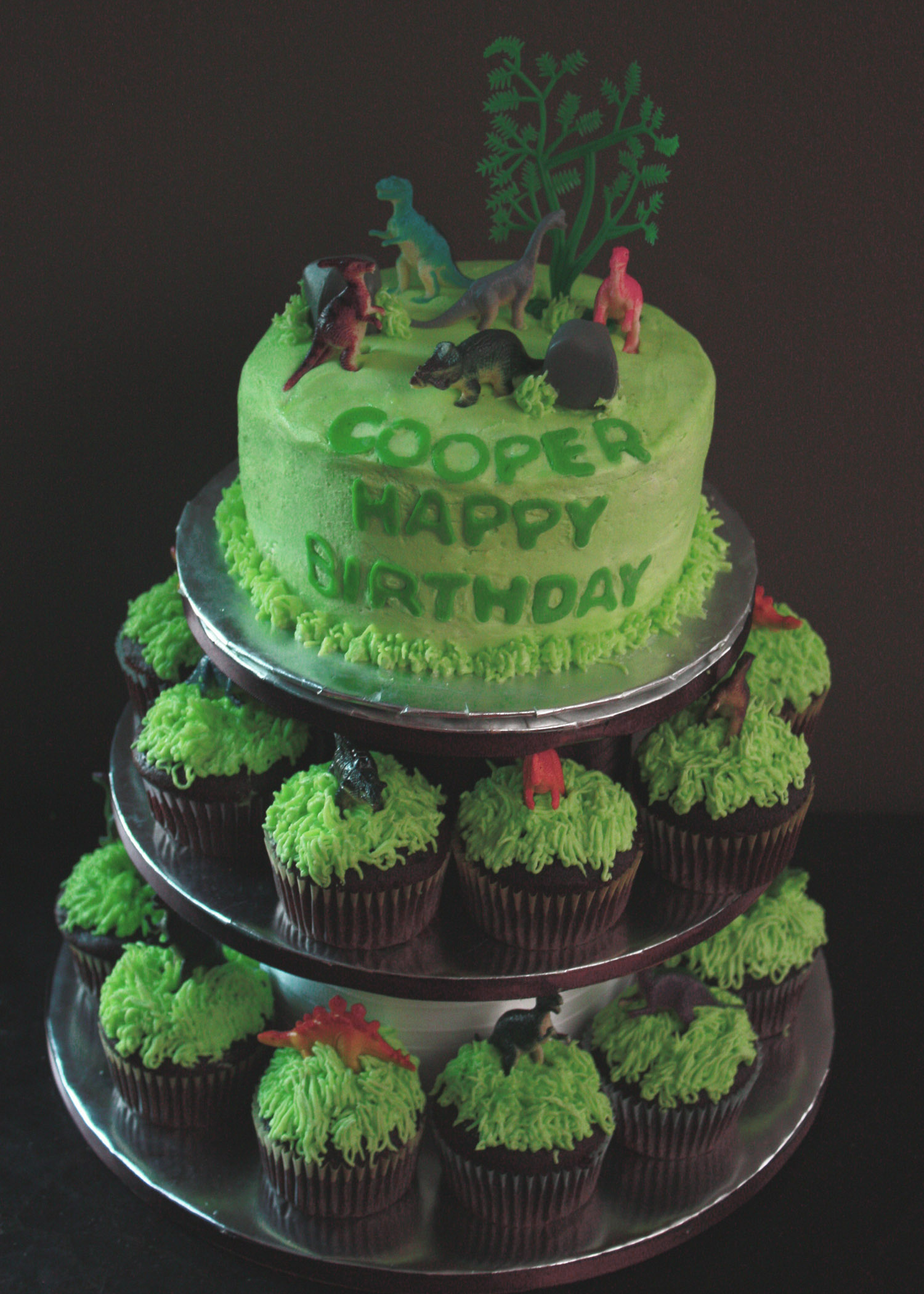 Dinosaur Cupcake Cake