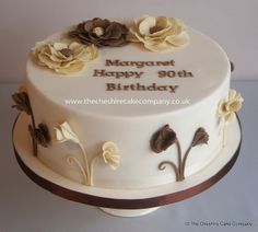 9 Fancy 90th Birthday Cakes Photo - Elegant 90th Birthday Cake, Elegant ...