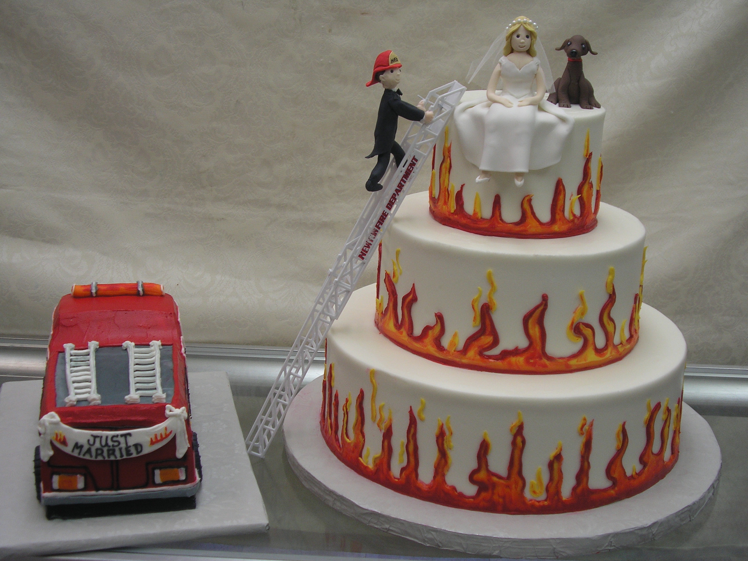 Fire Truck Wedding Cake