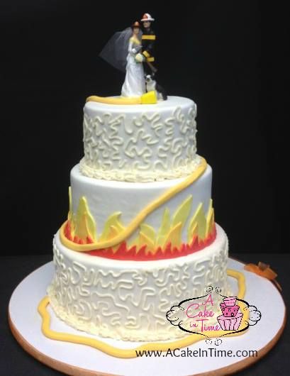 Firefighter Themed Wedding Cakes