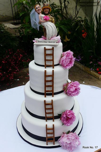 Firefighter Wedding Cake Topper