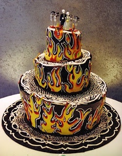 Flame Wedding Cake