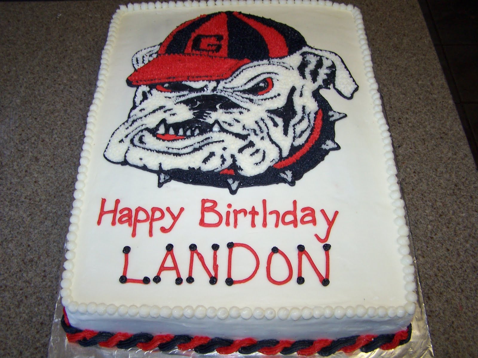 Georgia Bulldogs Birthday Cake