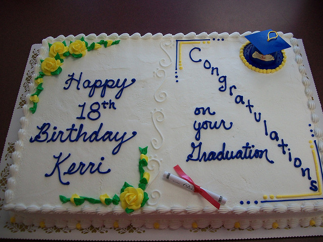 Graduation and Birthday Cake