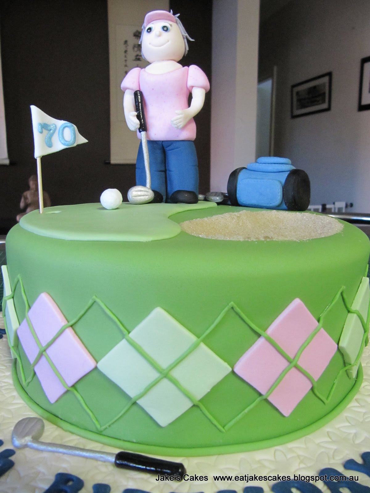 Happy 70th Birthday Golf Cake