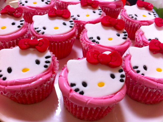 Happy Birthday Hello Kitty Cupcakes