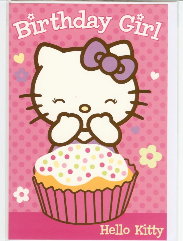 Hello Kitty Happy Birthday Card