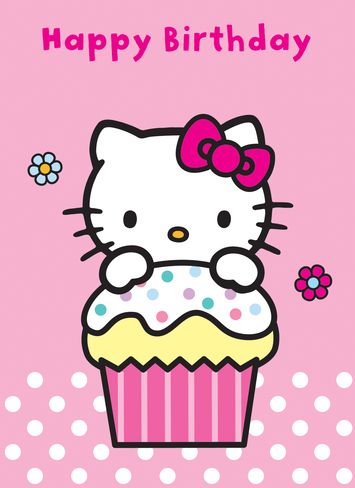 10 Photos of 8 Happy Birthday Graphics Hello Kitty Cupcakes