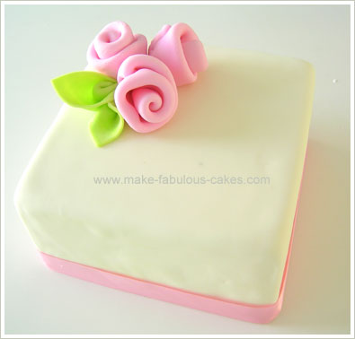 How to Make Fondant Roses Cake