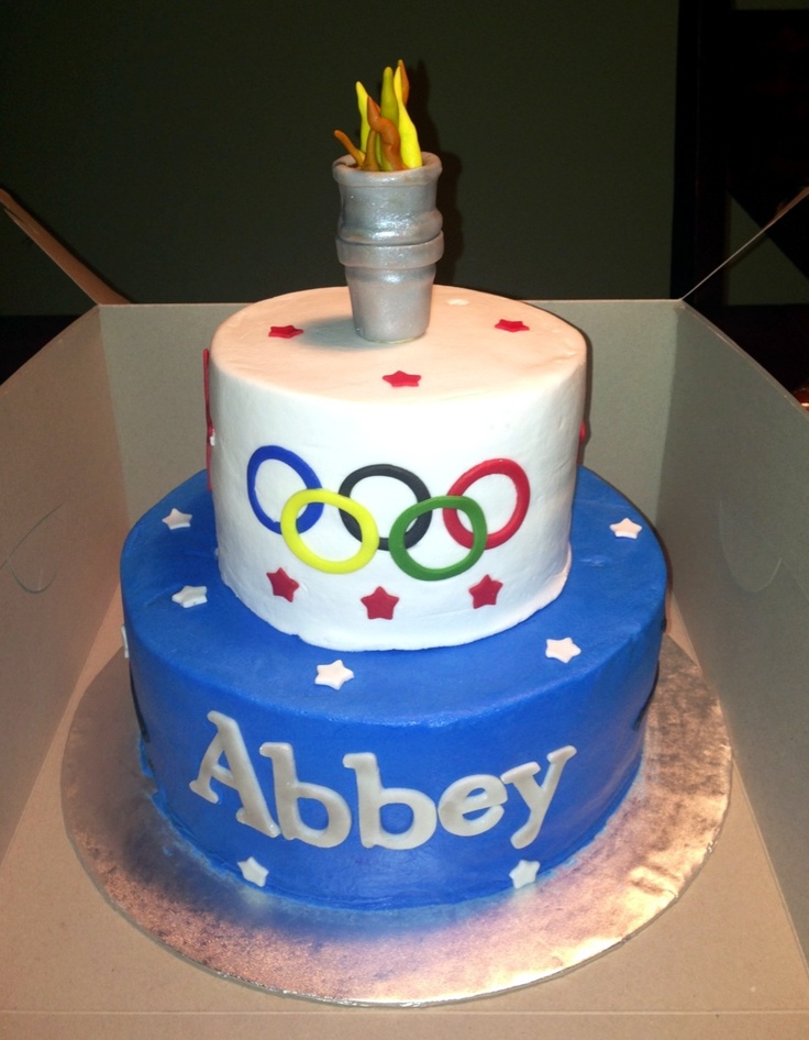 Olympic Themed Birthday Cake