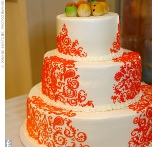 Orange Wedding Cake