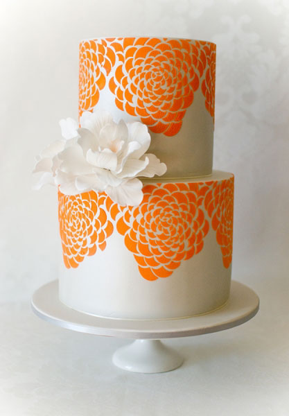 Orange Wedding Cake