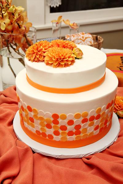 Orange Wedding Cake