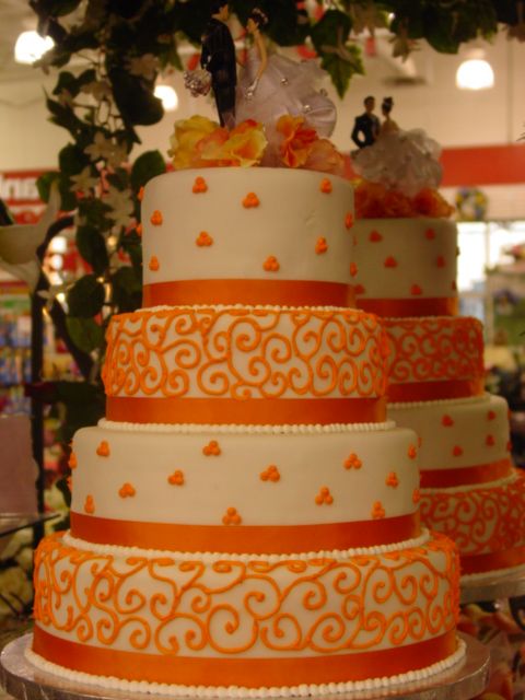 Orange Wedding Cake