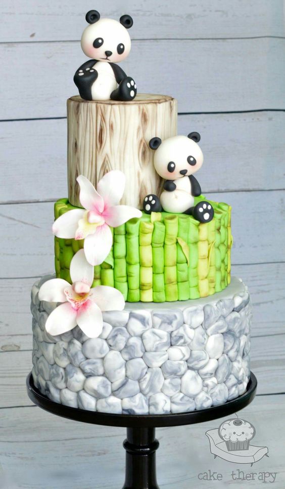 Panda Bamboo Cake