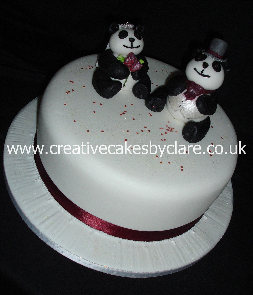 Panda Bear Wedding Cake