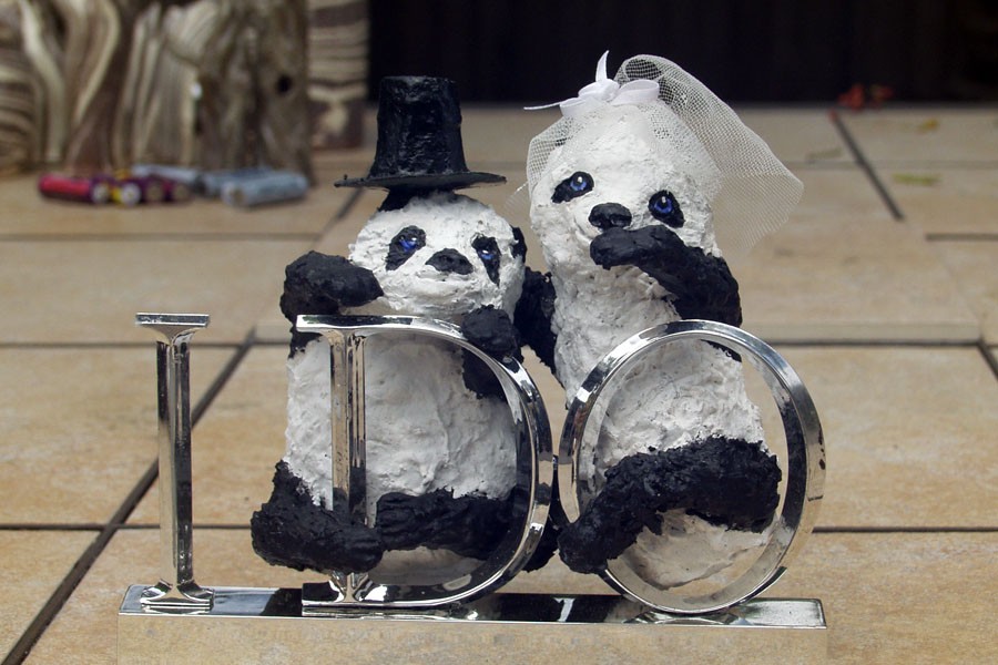 Panda Wedding Cake Topper