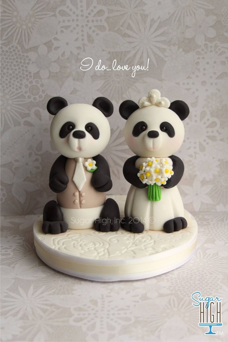 Panda Wedding Cake Topper