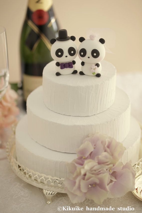 Panda Wedding Cake Topper